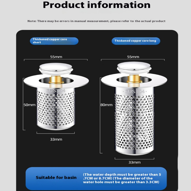🏠  we have many size to fit drain pipes