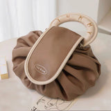 Portable Drawstring Cosmetic Bag With Handle Design Large