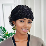 pearl encrusted floral lace headband