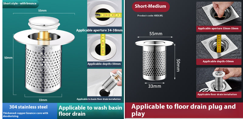 🏠  we have many size to fit drain pipes